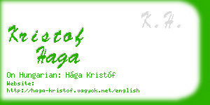 kristof haga business card